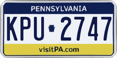 PA license plate KPU2747