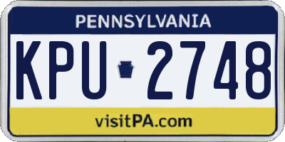 PA license plate KPU2748