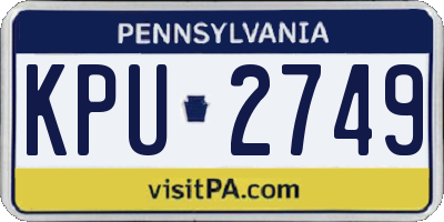 PA license plate KPU2749