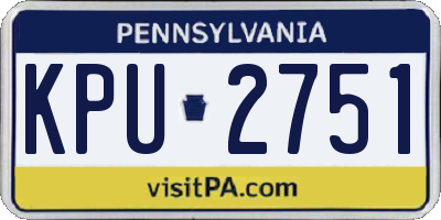 PA license plate KPU2751