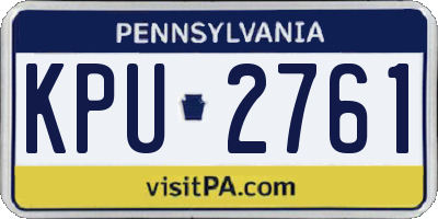 PA license plate KPU2761