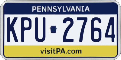 PA license plate KPU2764