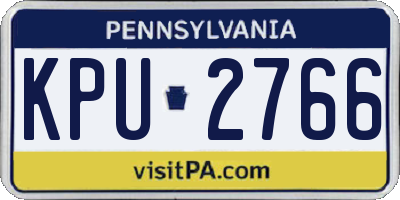 PA license plate KPU2766