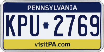 PA license plate KPU2769