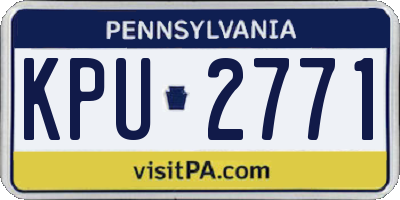 PA license plate KPU2771