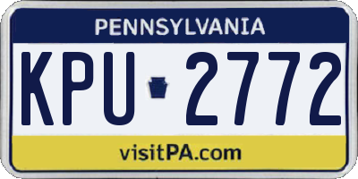 PA license plate KPU2772