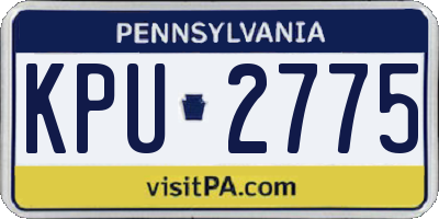 PA license plate KPU2775