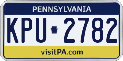 PA license plate KPU2782
