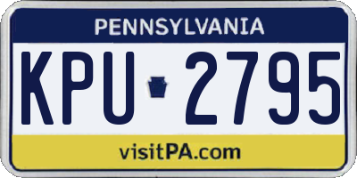 PA license plate KPU2795