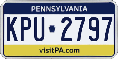 PA license plate KPU2797