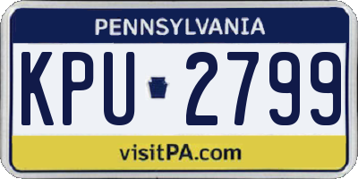 PA license plate KPU2799