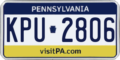 PA license plate KPU2806