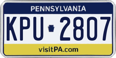 PA license plate KPU2807
