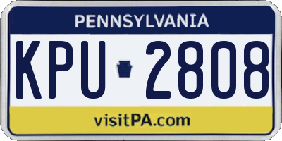 PA license plate KPU2808