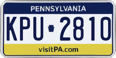 PA license plate KPU2810