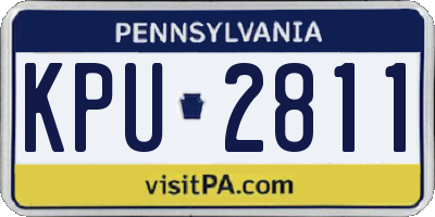 PA license plate KPU2811