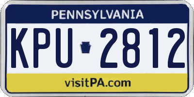 PA license plate KPU2812