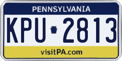 PA license plate KPU2813