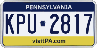 PA license plate KPU2817