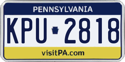 PA license plate KPU2818