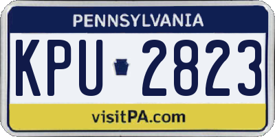 PA license plate KPU2823