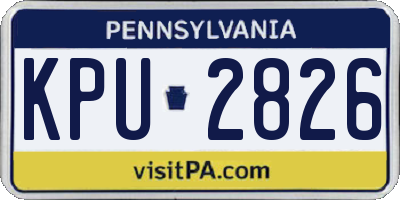 PA license plate KPU2826