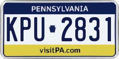 PA license plate KPU2831