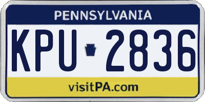 PA license plate KPU2836