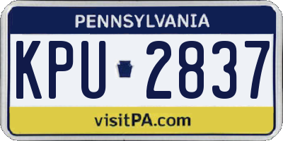 PA license plate KPU2837