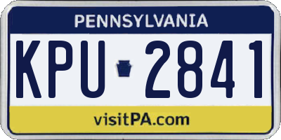 PA license plate KPU2841