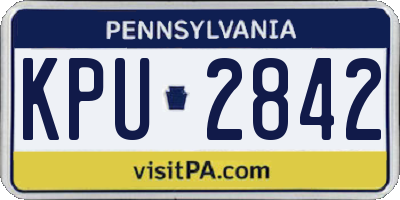 PA license plate KPU2842