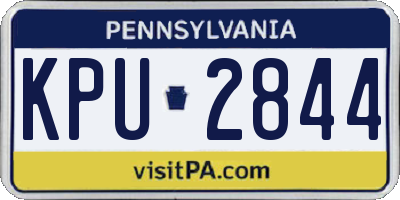 PA license plate KPU2844