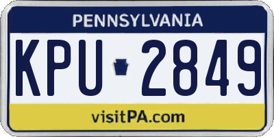 PA license plate KPU2849