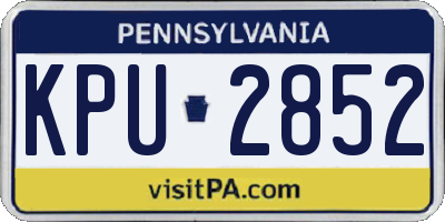 PA license plate KPU2852