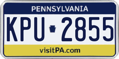 PA license plate KPU2855