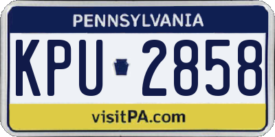 PA license plate KPU2858