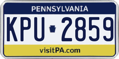 PA license plate KPU2859