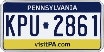 PA license plate KPU2861