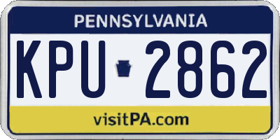 PA license plate KPU2862