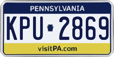 PA license plate KPU2869