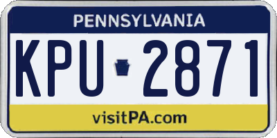 PA license plate KPU2871