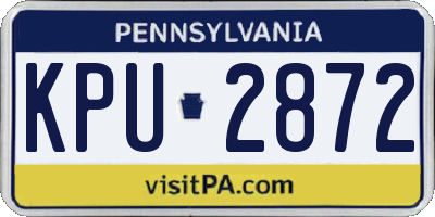 PA license plate KPU2872