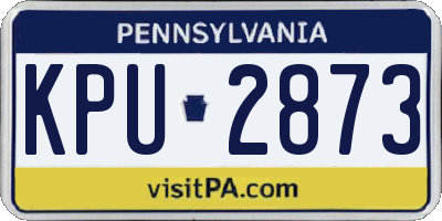 PA license plate KPU2873