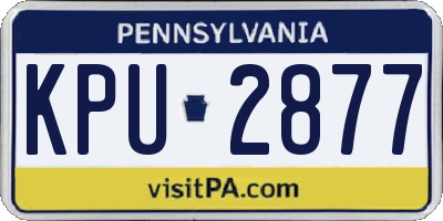 PA license plate KPU2877