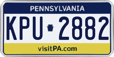 PA license plate KPU2882