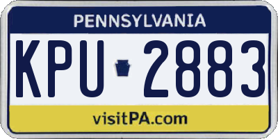 PA license plate KPU2883