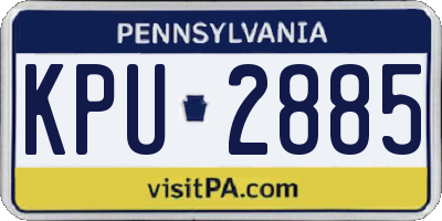 PA license plate KPU2885