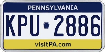 PA license plate KPU2886