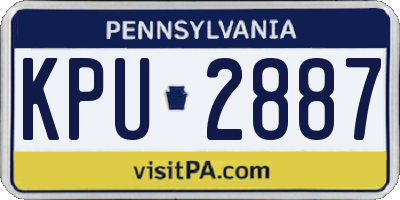 PA license plate KPU2887