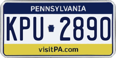 PA license plate KPU2890